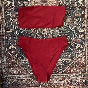 NWOT Free People Jenna Bikini Top (s) + Bottom (m)